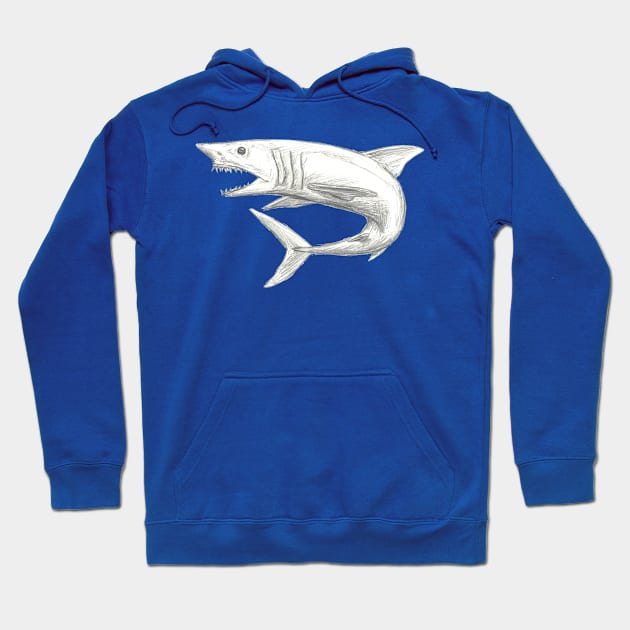 Mako Shark sketch Hoodie by WorksofGrace